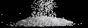 White flowing plasctic granules