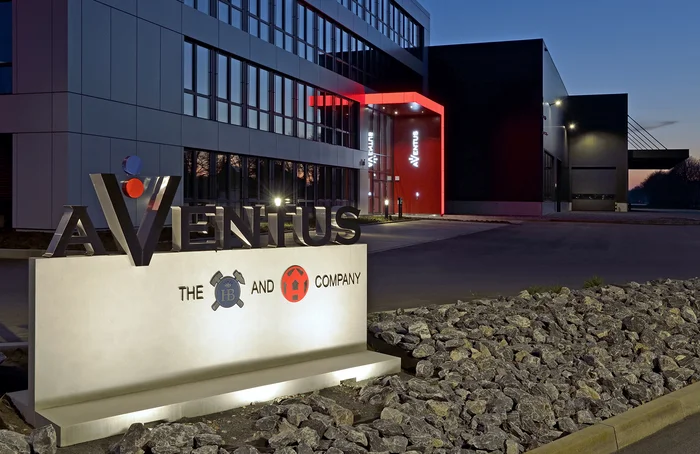 Die Einfahrt von dem Hauptsitz von AVENTUS in Warendorf